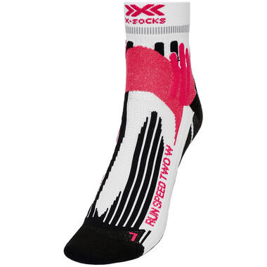 X SOCKS RUN SPEED TWO Women's Socks White/Black/Pink 0